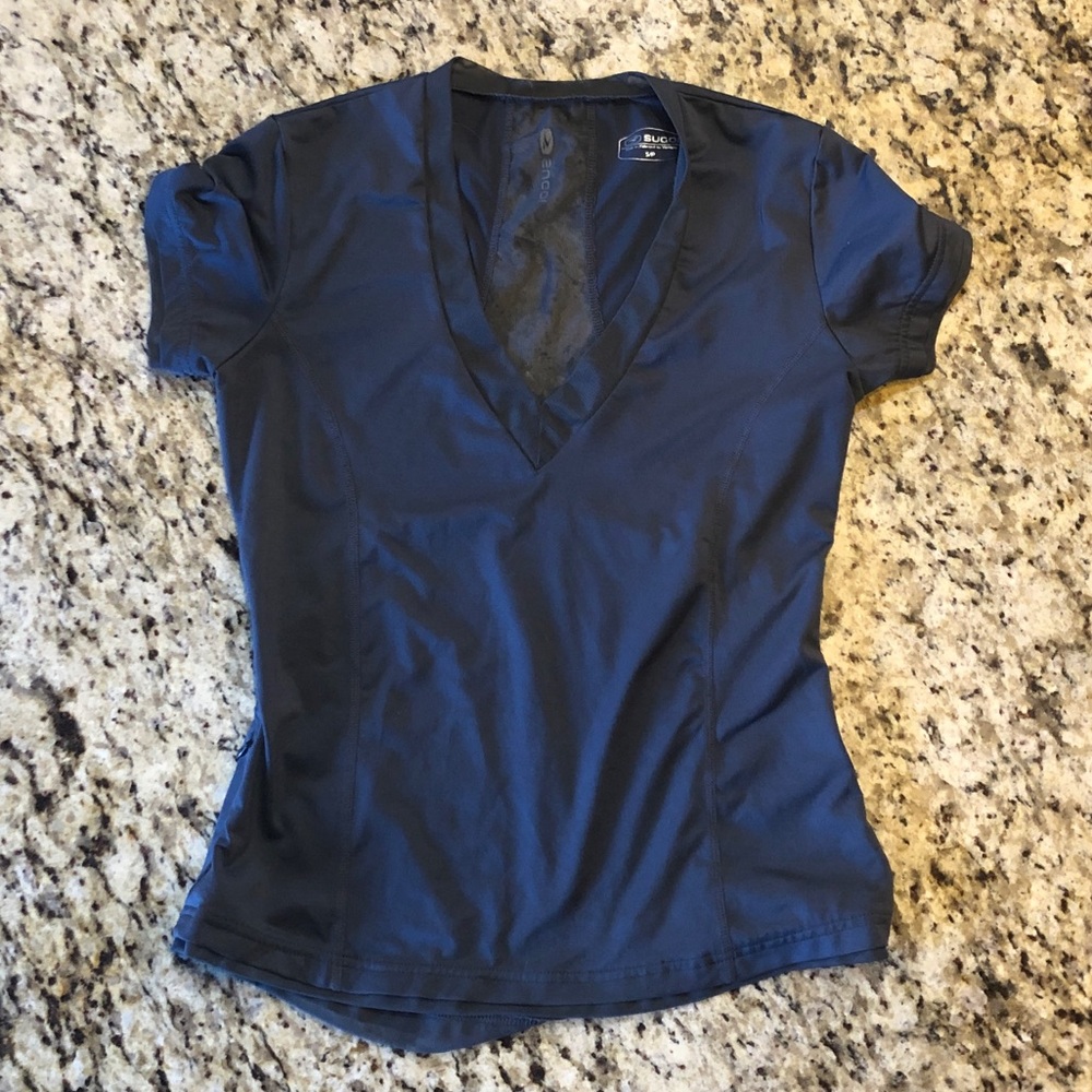 SUGOI Short Sleeve Gray Run/Exercise Top Small EUC